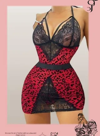A two-piece lingerie set of lace and dotted cotton from Brand ward. 