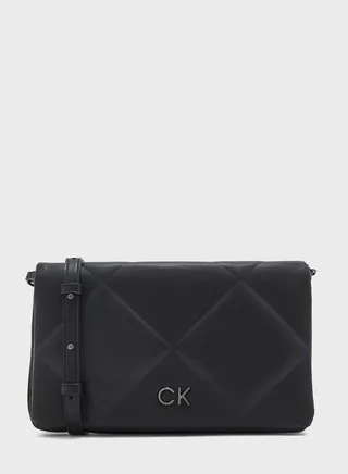 Reversible Lock Quilt Shoulder Bag