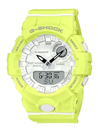 Men's Round Shape Resin Band Analog & Digital Wrist Watch 45 mm - Green - GMA-B800-9ADR 