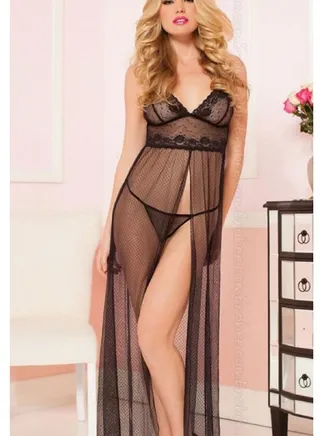 WARD chiffon lingerie set 