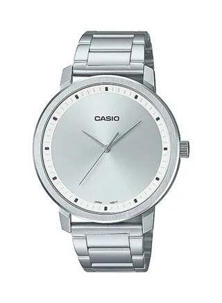 Men's Silver Dial Stainless Steel Band Analog Wrist Watch MTP-B115D-7EVDF 