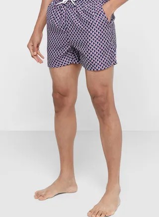 Mens Microfibre Geo Printed Swims 