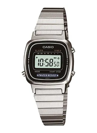 Men's Vintage Collection Quartz Digital Watch LA670WD-1DF - 25 mm - Silver 