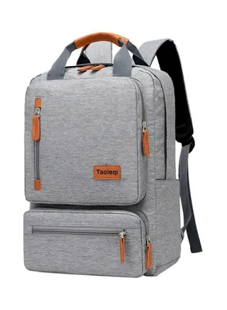 Anti-Theft Travel Backpack Grey/Orange 