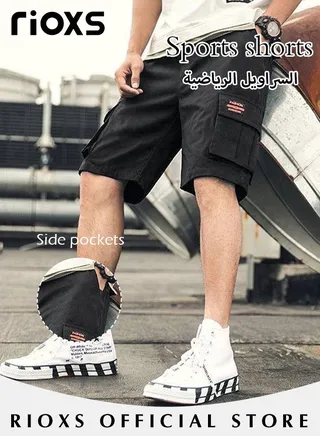 Men's Casual Loose Cargo Short Pant Outdoor Quick Drying Sports Short Stretch Short With Multiple Pockets 