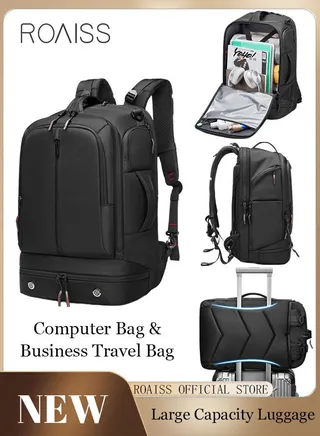 Large Travel Backpack Carry On Backpack Expandable Airline Airplane Approved Weekender Backpack Hiking Backpack Laptop Backpack with USB Charging Port Waterproof Backpack 