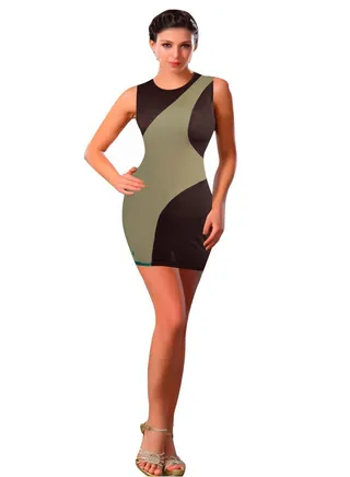 Lingerie in the form of a two-color dress 