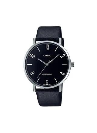 Leather Analog Watch MTP-VT01L-1B2UDF 