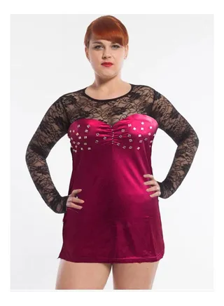 SHORT LINGERIE PVC DRESS WITH RHINOSTONE ON CUPS 