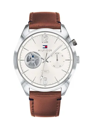 Men's Water Resistant Leather Analog Watch 1791550 