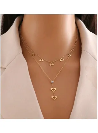 Trendy Stainless Steel Gold Plated Necklace For Women 