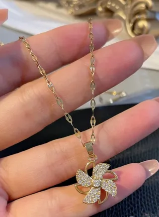 Trendy Stainless Steel Gold Plated Necklace For Women 