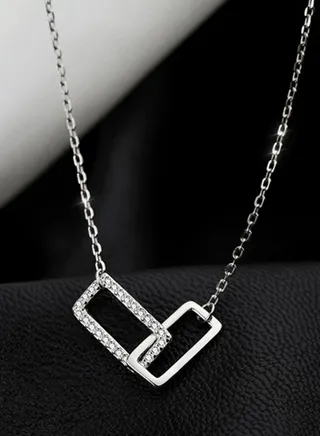 Elegant Silver Plated Cubic Zircon Necklace For Women 