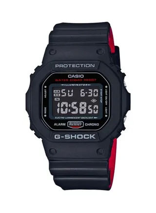 Men's Octagon Shape Resin Band Digital Wrist Watch 49 mm - Black - DW-5600HR-1DR 