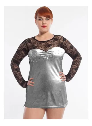 SHORT LINGERIE PVC DRESS WITH RHINOSTONE ON CUPS 