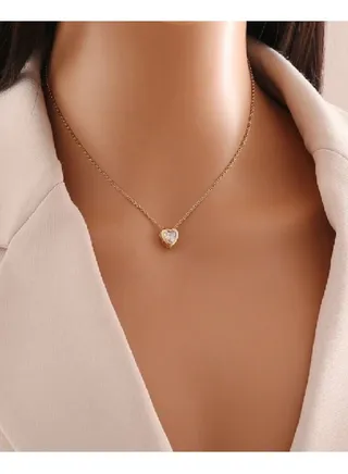 Trendy Stainless Steel Gold Plated Necklace For Women 
