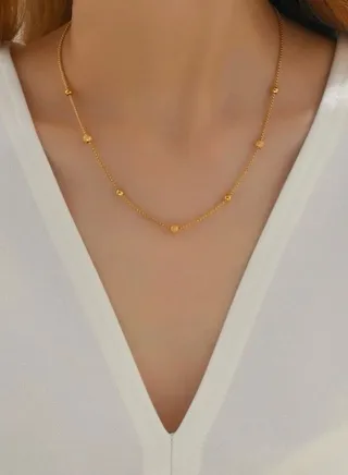 18k Gold Plated Stainless Steel Necklace 
