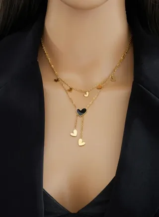 Trendy Stainless Steel Gold Plated Necklace For Women 