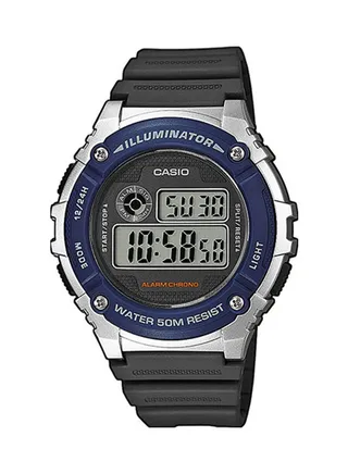 men Water Resistant Digital Watch W-216H-2A - 44 mm - Black 