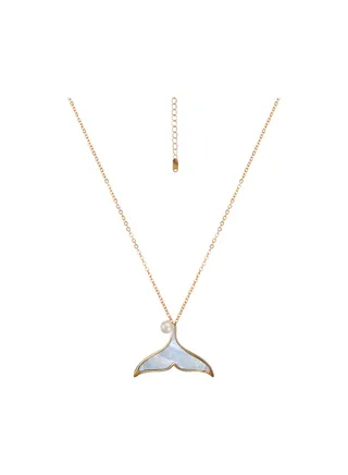Alissa Necklace Mermaid Tale Pendant 