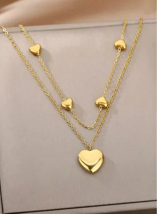 Trendy Stainless Steel Gold Plated Necklace For Women 