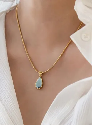 18k Gold Plated Stainless Steel Necklace 