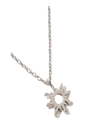 Fashion Silver Sun Pendant Hollow Alloy Necklace 