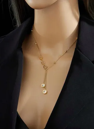 18k Gold Plated Stainless Steel Necklace For Women 