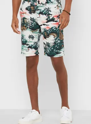 Hawaiian Print Shorts