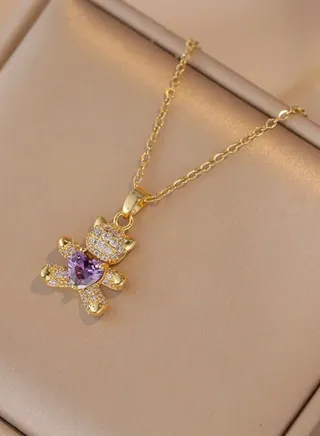 Stylish Stainless Steel 18k Gold Plated Necklace For Women 