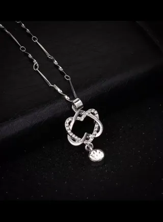 Elegant Silver Plated Cubic Zircon Necklace For Women 