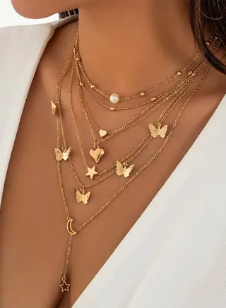 Butterfly Layered Necklace