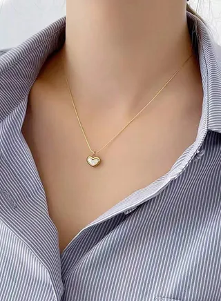 Stylish Gold Plated Stainless Steel Necklace For Women 