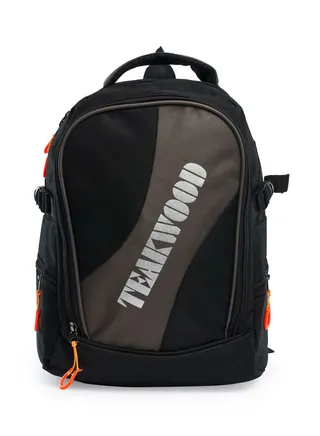 Unisex Polyester Backpack Compatible with 15" Laptop Black/Grey 