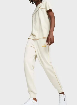Minimal Gold Fleece Sweatpants