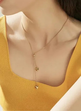 Elegant 18k Gold Plated Stainless Steel Necklace For Women 