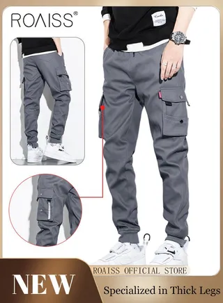 Men's Cargo Pants Casual Pants Loose Fit Ankle-Tied with Elastic Drawstring Suitable for Various Body Types Casual and Trendy 