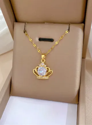 Trendy Stainless Steel Gold Plated Necklace For Women 