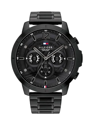 Tommy Hilfiger Analogue Multifunction Quartz Watch for Men with Black Stainless Steel Bracelet - 1710494 