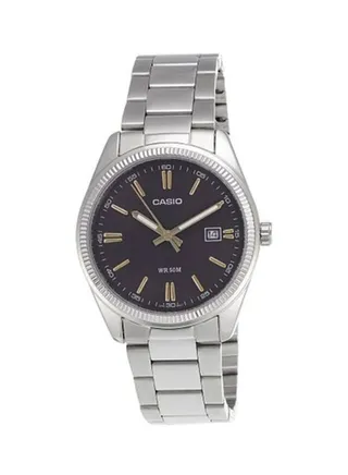 Men's Stainless Steel Analog Quartz Watch MTP-1302D-1A1VDF - 30 mm - Silver 
