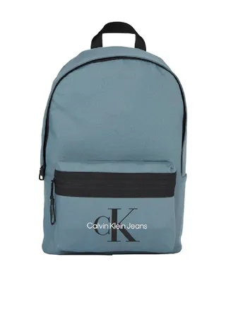 Men's Round Backpack -  durable recycled polyester exterior, Blue 