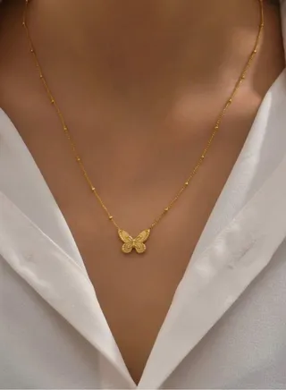 Amazing & Elegant Stainless Steel Gold Plated Necklace For Women 
