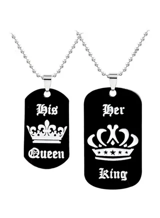 Pack Of 2 Printed Pendant Necklace Set 