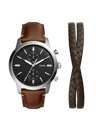 Men's Leather Chronograph Watch FS5967SET 