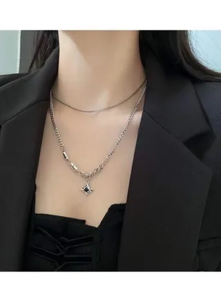 Stainless Steel Star Design Necklace 