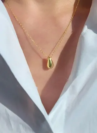 Stylish Stainless Steel 18k Gold Plated Necklace For Women 
