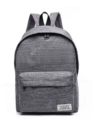 Adjustable Straps Backpack Grey 