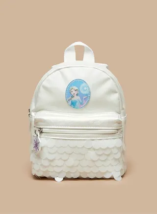 Girls Disney Frozen Print Backpack with Adjustable Shoulder Straps and Sequin Detail 