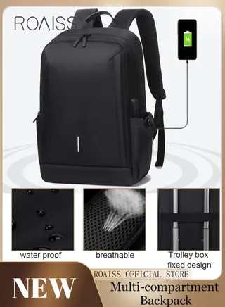 Large Capacity Outdoor Travel Laptop Backpack for Men Casual Double Shoulder Backpack New Fashion Men's Multifunctional Waterproof Daypack Large Capacity Outdoor Travel Laptop 
