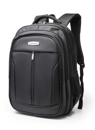 Nylon Lightweight Unisex 19 Inch Backpack with Laptop Compartment, Water Resistant Casual Hiking Travel Bag for Business College School Students KH8116 Black 